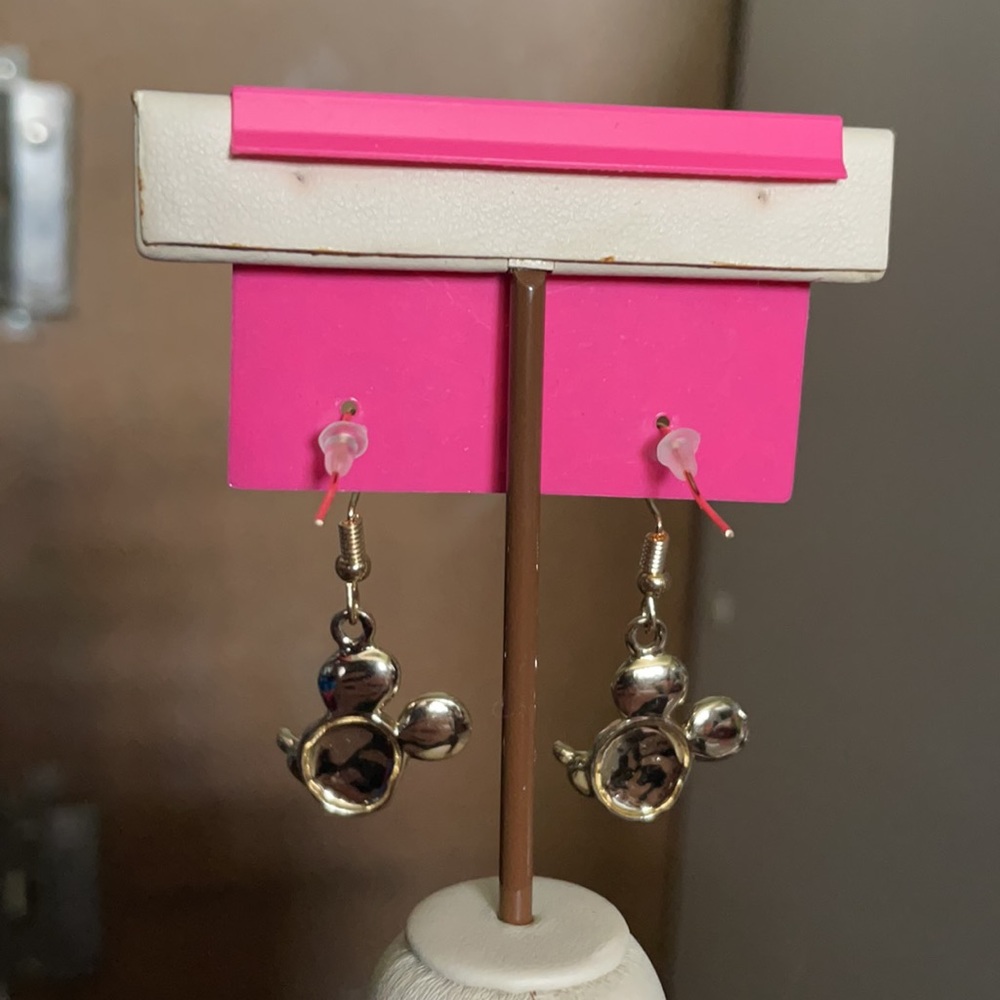 Betsey Johnson Mickey Dangle Earrings New - Picture 6 of 6